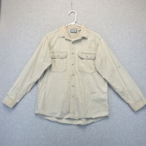 Fieldmaster Vintage Fieldmaster Khaki Work Shirt USA Made Distressed